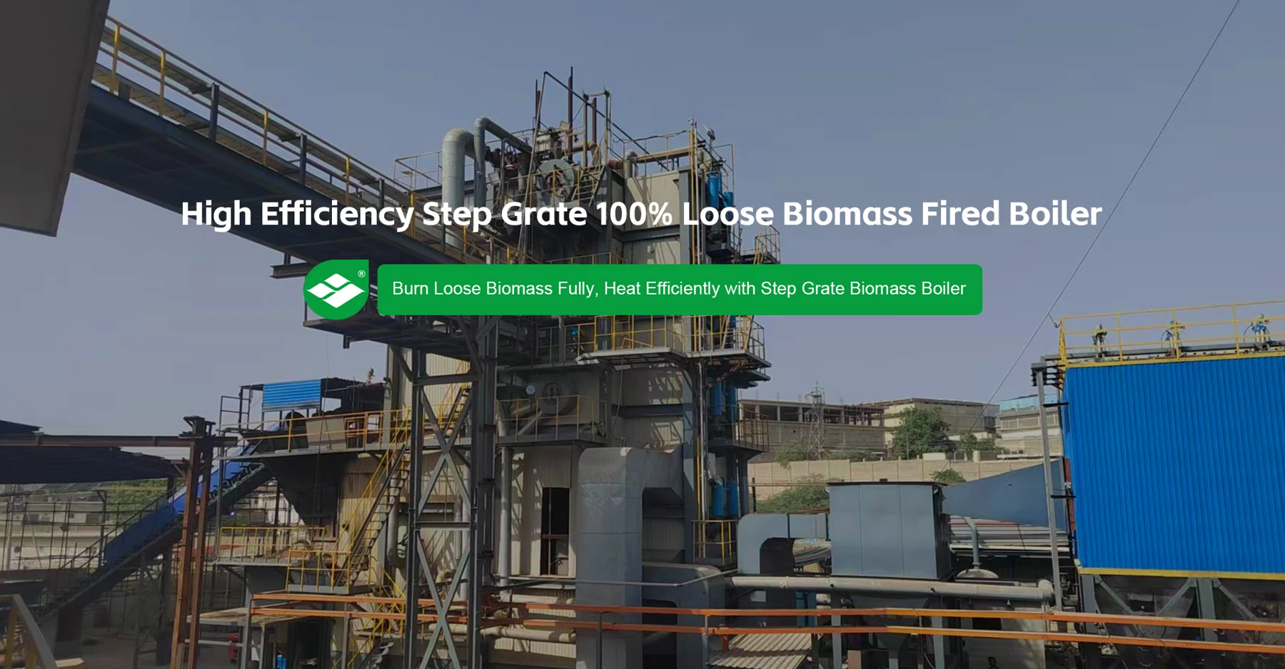 Step grate biomass-fired boiler