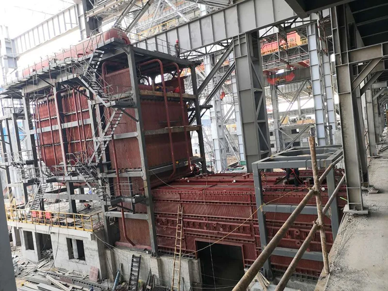 Power plant waste heat boiler site